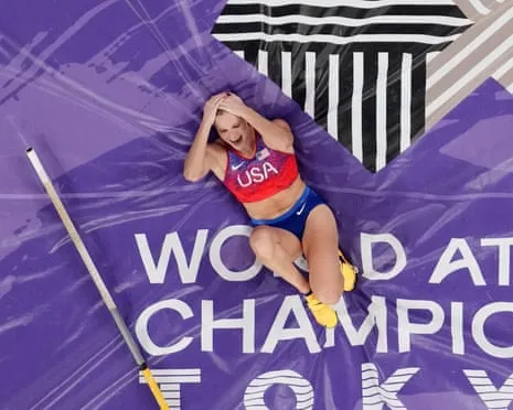 The American vaulter wins 3rd world championship pole vault title in thrilling Japanese competition