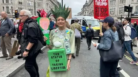 Countless Protesters Converge in Heart of London to Challenge Trump's Second State Visit